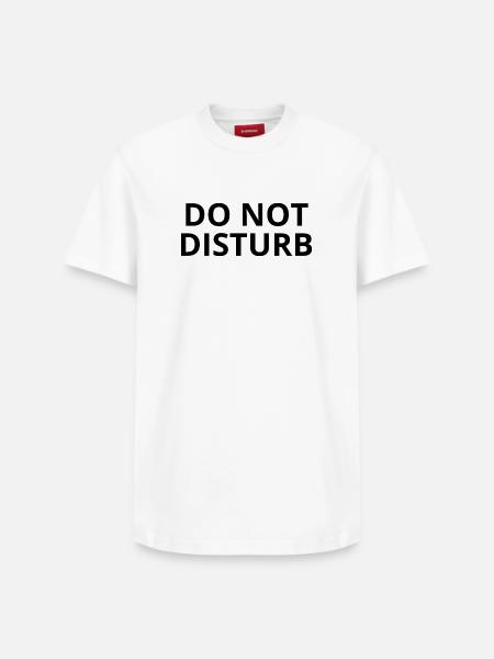 NICHT STÖREN – Minimaler Unisex-Pullover - Relaxed Unisex Supima Cotton T-Shirt – von SPREAD - Weiß