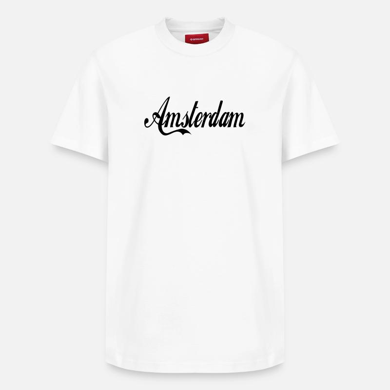 Amsterdam - Relaxed Unisex Supima Cotton T-Shirt – von SPREAD - Weiß