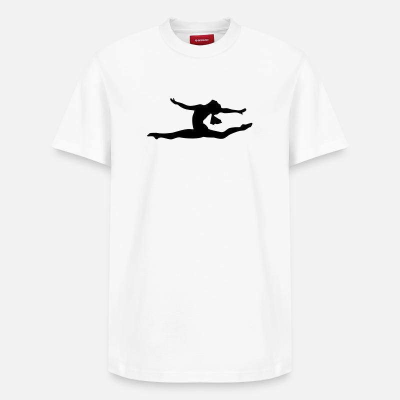Fille de gymnastique - T-shirt unisexe décontracté en coton Supima – de SPREAD - blanc