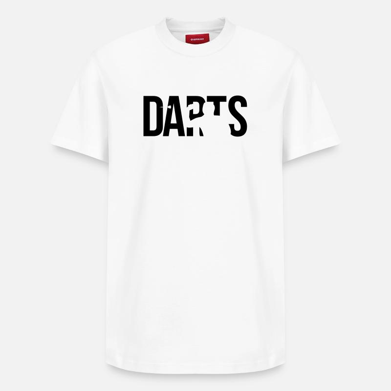 darts - Relaxed Unisex Supima Cotton T-Shirt – von SPREAD - Weiß