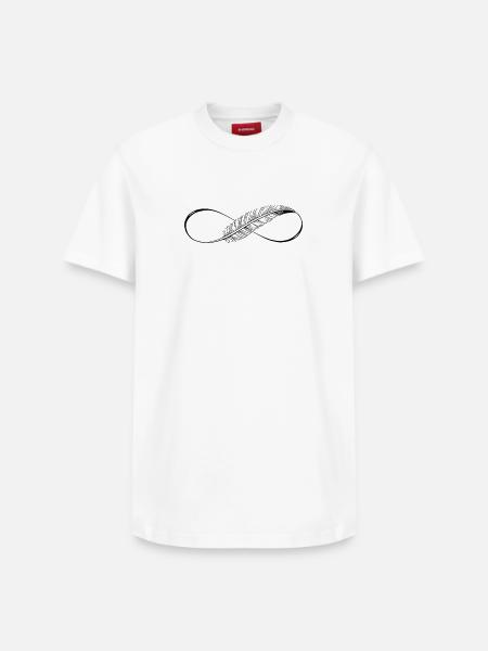 Cute Lines Infinity Spring - Relaxed Unisex Supima Cotton T-Shirt – by SPREAD - white