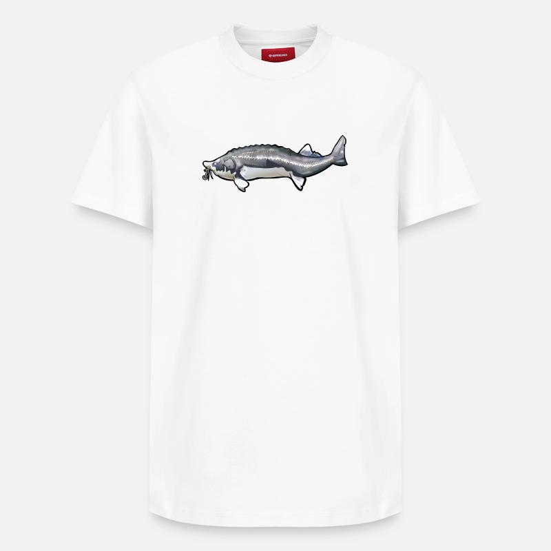Schwanzmuster von gewühltem Kelfisch - Relaxed Unisex Supima Cotton T-Shirt – von SPREAD - Weiß