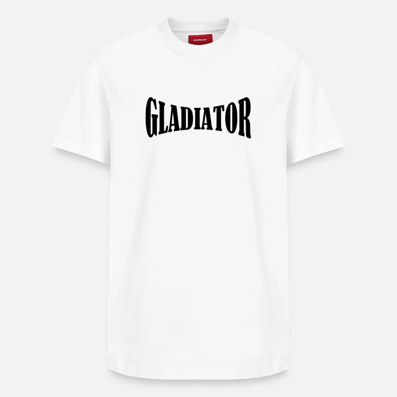 gladiator shirt - Relaxed Unisex Supima Cotton T-Shirt – von SPREAD - Weiß