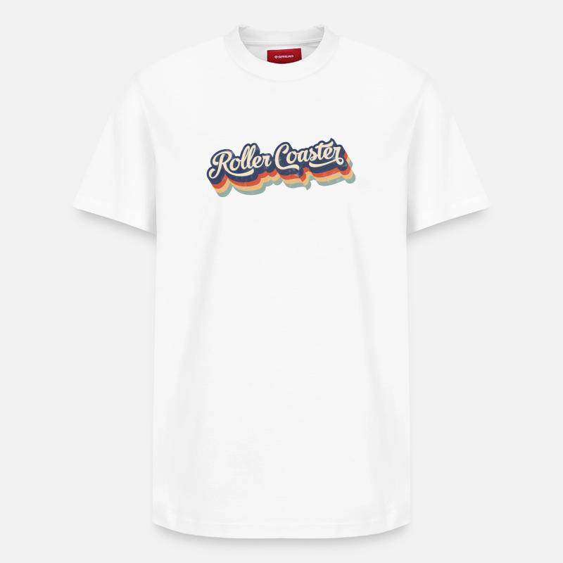Roller Coaster - Relaxed Unisex Supima Cotton T-Shirt – von SPREAD - Weiß