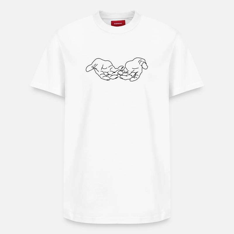 Donner des mains - T-shirt unisexe décontracté en coton Supima – de SPREAD - blanc