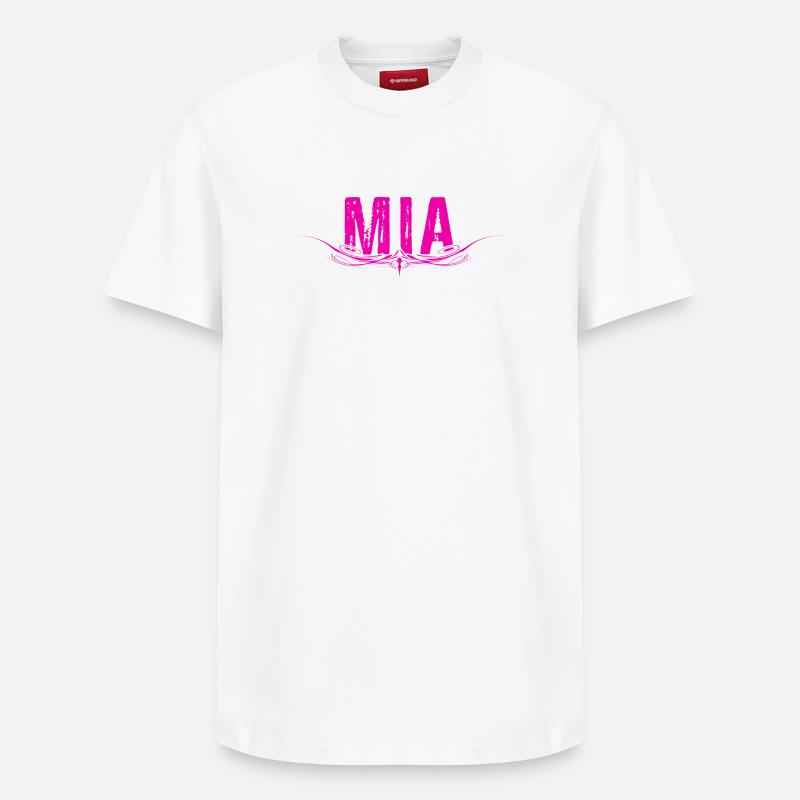 MIA décoré - T-shirt unisexe décontracté en coton Supima – de SPREAD - blanc