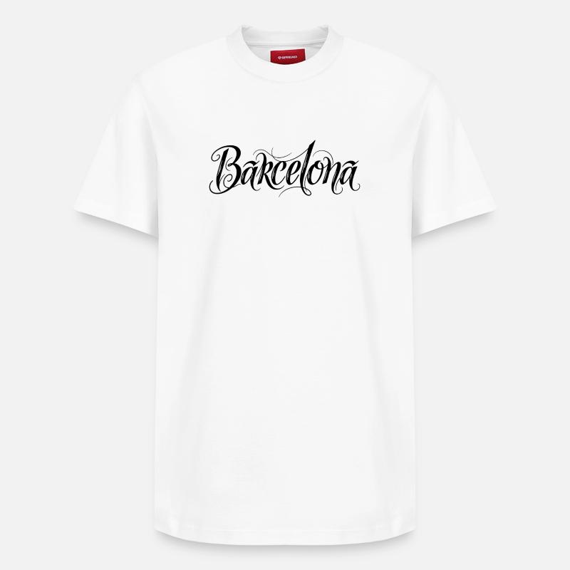 Barcelone - T-shirt unisexe décontracté en coton Supima – de SPREAD - blanc