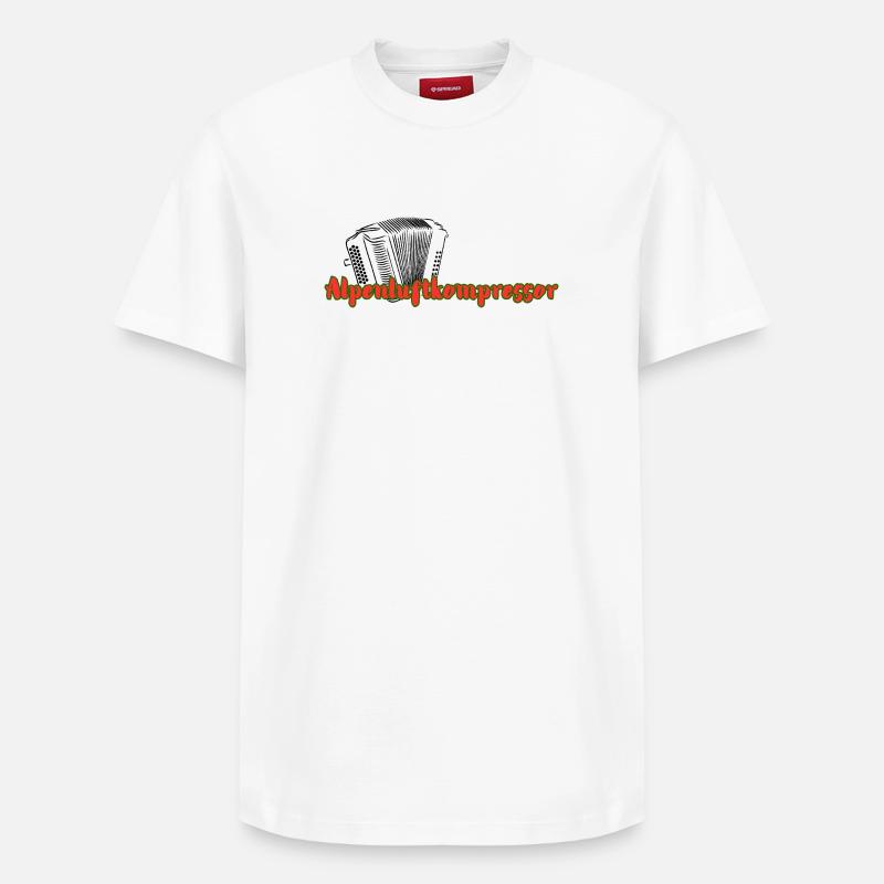 Alpenluftkompressor - Relaxed Unisex Supima Cotton T-Shirt – von SPREAD - Weiß