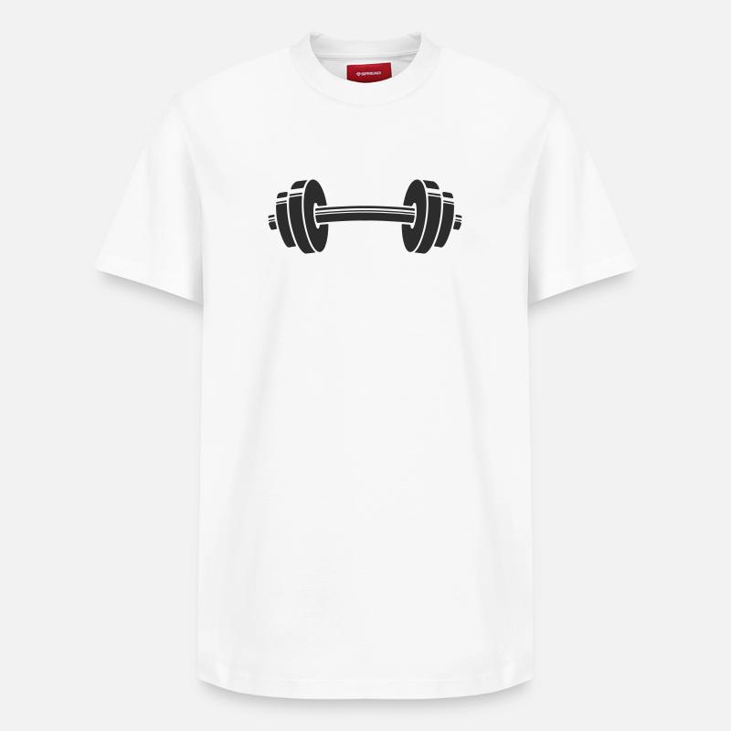 hantel - Relaxed Unisex Supima Cotton T-Shirt – von SPREAD - Weiß