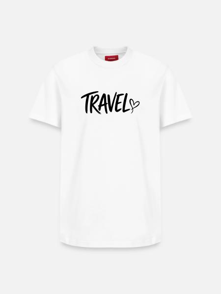 Voyager - T-shirt unisexe décontracté en coton Supima – de SPREAD - blanc