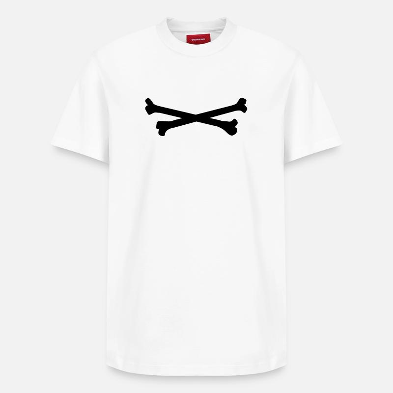 bones - Relaxed Unisex Supima Cotton T-Shirt – by SPREAD - white