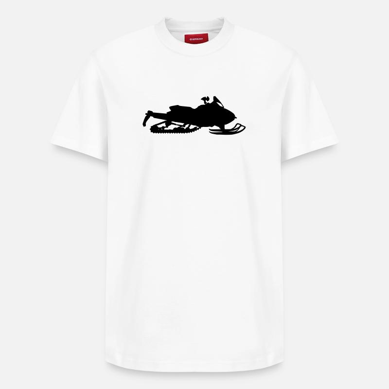 Snowmobile - Relaxed Unisex Supima Cotton T-Shirt – von SPREAD - Weiß