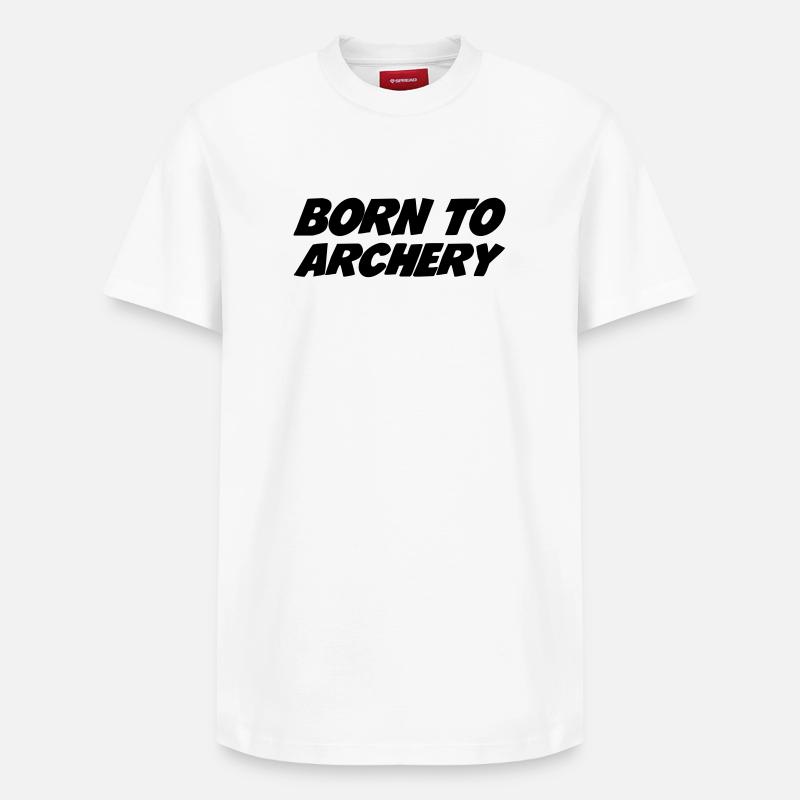 Born to Archery - T-shirt unisexe décontracté en coton Supima – de SPREAD - blanc