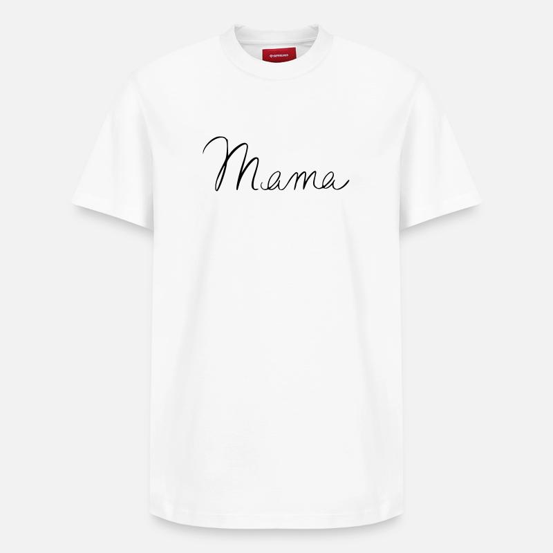 Mama - Relaxed Unisex Supima Cotton T-Shirt – von SPREAD - Weiß