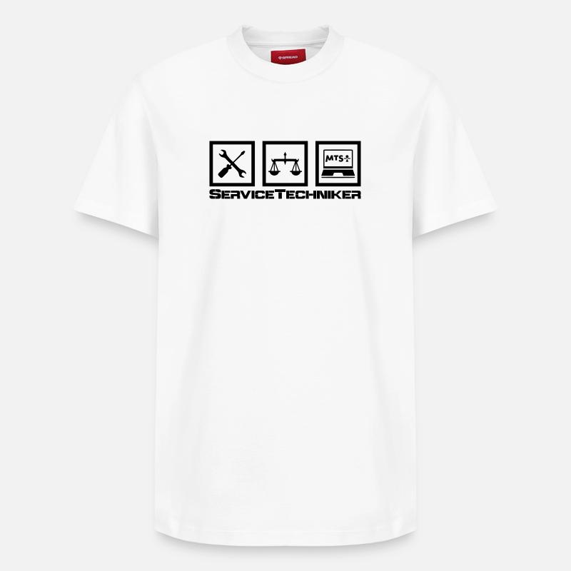 ServiceTech - Relaxed Unisex Supima Cotton T-Shirt – von SPREAD - Weiß