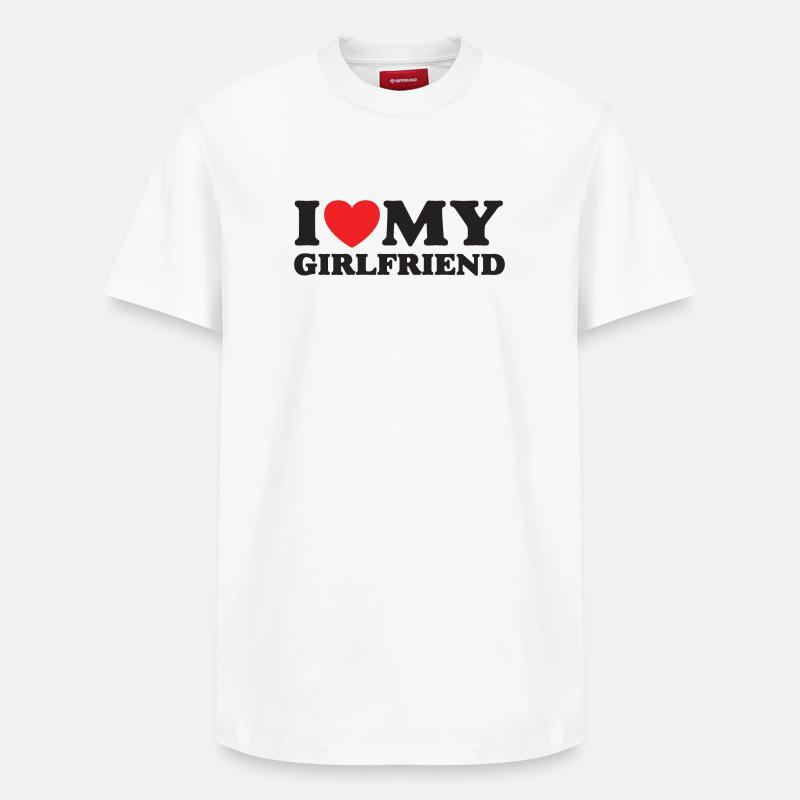 J’aime ma petite amie - T-shirt unisexe décontracté en coton Supima – de SPREAD - blanc