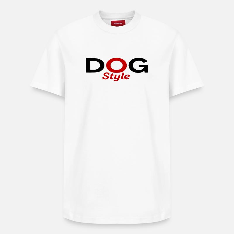 Dogstyle - Relaxed Unisex Supima Cotton T-Shirt – von SPREAD - Weiß