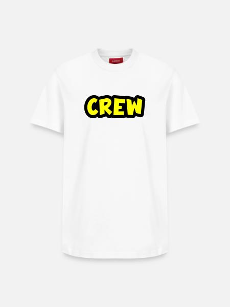 équipage - T-shirt unisexe décontracté en coton Supima – de SPREAD - blanc