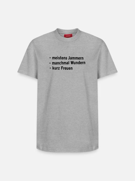 Jammern Wundern Freuen - Relaxed Unisex Supima Cotton T-Shirt – von SPREAD - Weiß