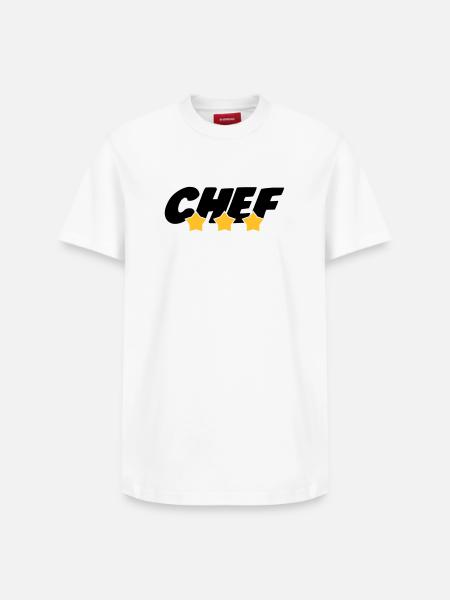 Chef cooking - T-shirt unisexe décontracté en coton Supima – de SPREAD - blanc