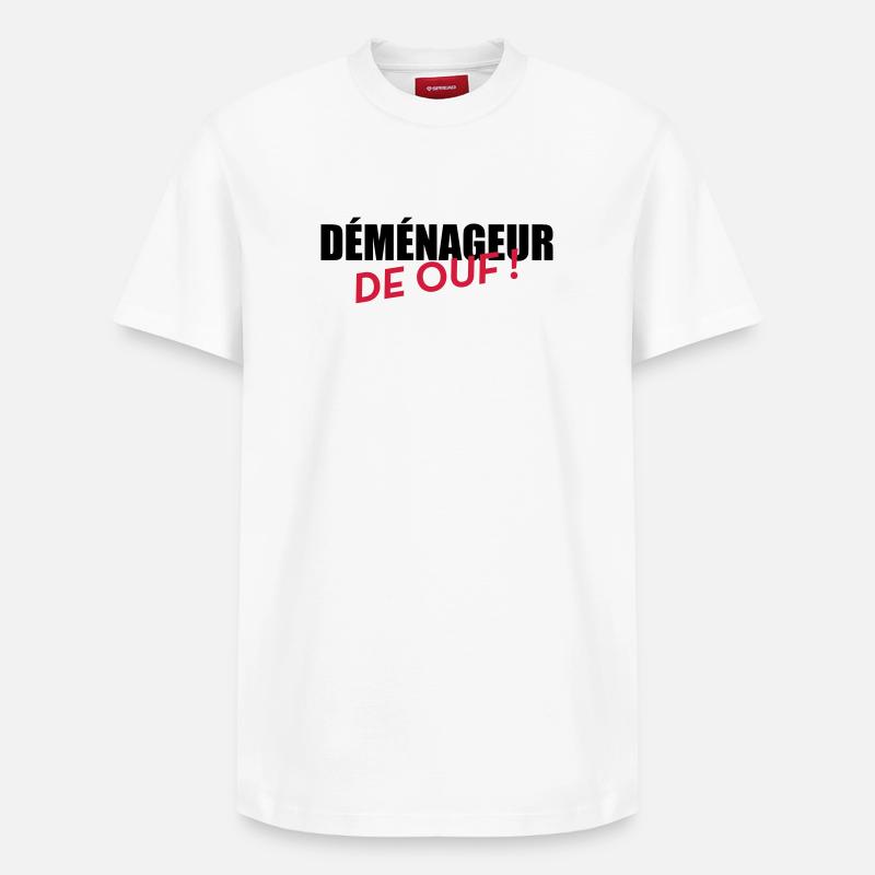 frachtführer / möbelpacker / mover / bewegen - Relaxed Unisex Supima Cotton T-Shirt – von SPREAD - Weiß