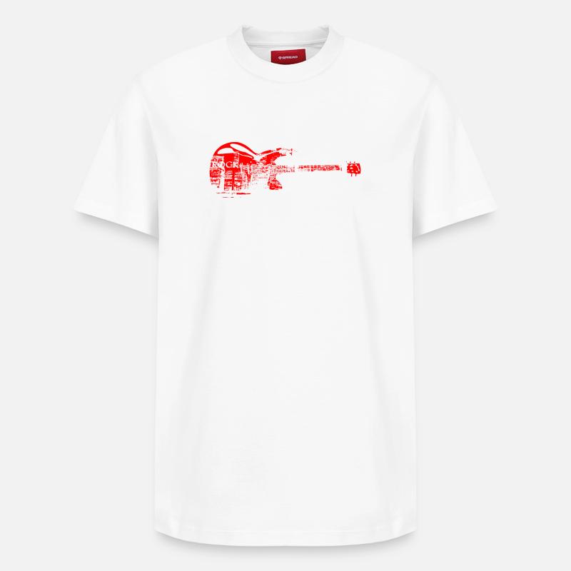 Tee shirt rock - T-shirt unisexe décontracté en coton Supima – de SPREAD - blanc