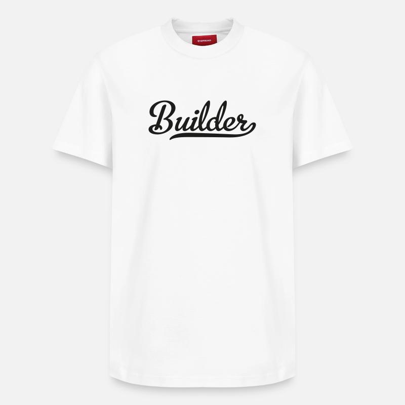 builder - Relaxed Unisex Supima Cotton T-Shirt – von SPREAD - Weiß