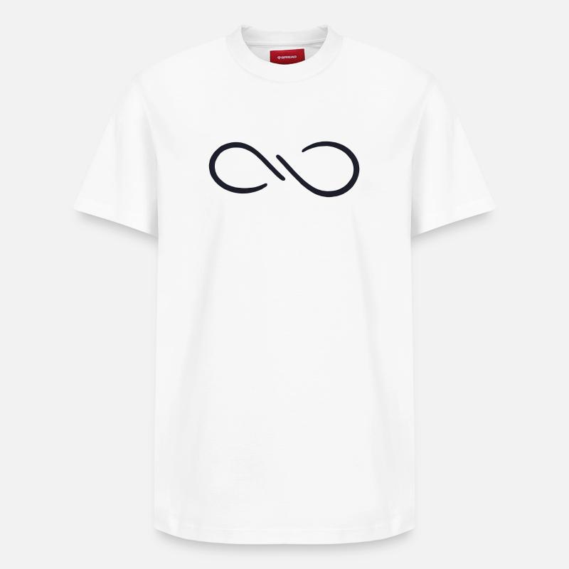Unendlichkeitszeichen simpel - Relaxed Unisex Supima Cotton T-Shirt – von SPREAD - Weiß