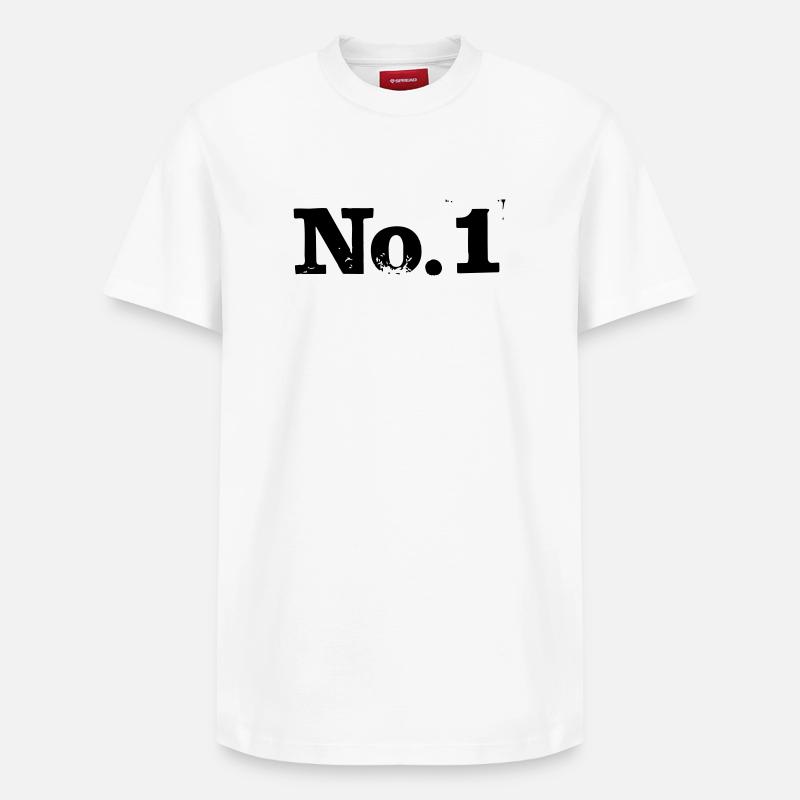 No. 1 - Nummer 1 - Relaxed Unisex Supima Cotton T-Shirt – von SPREAD - Weiß