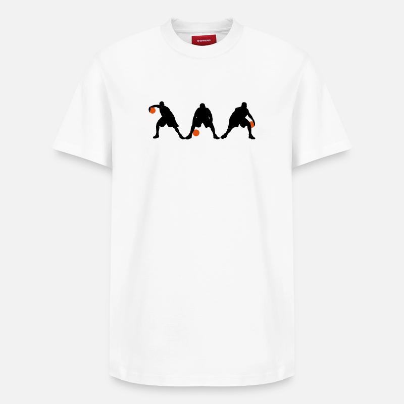 basketball - T-shirt unisexe décontracté en coton Supima – de SPREAD - blanc