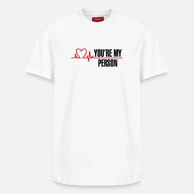 Vous êtes ma personne - T-shirt unisexe décontracté en coton Supima – de SPREAD - blanc