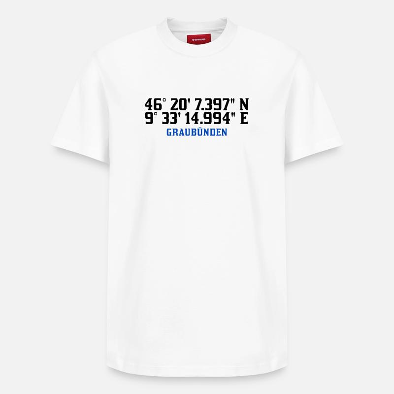 Grisons - T-shirt unisexe décontracté en coton Supima – de SPREAD - blanc
