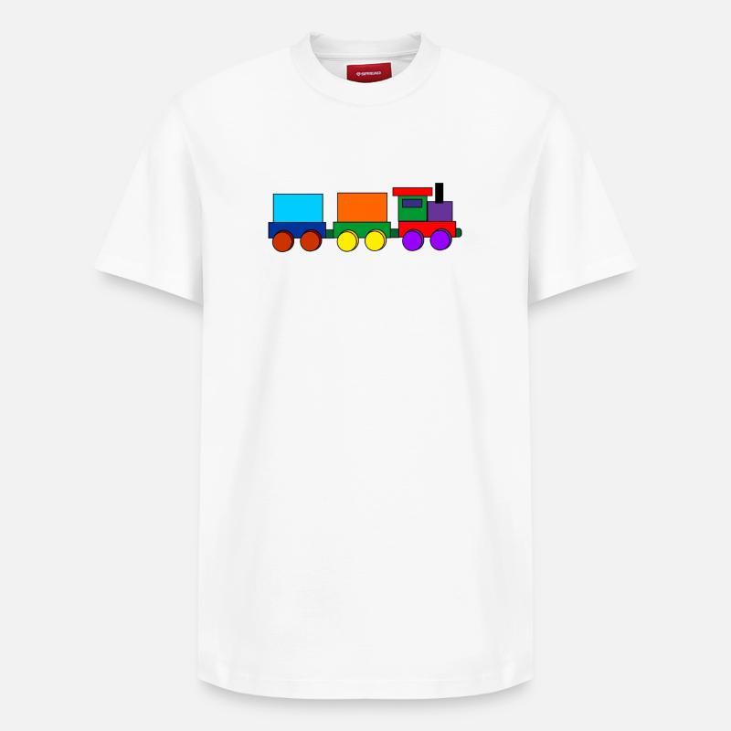 Toy train train - Relaxed Unisex Supima Cotton T-Shirt – by SPREAD - white