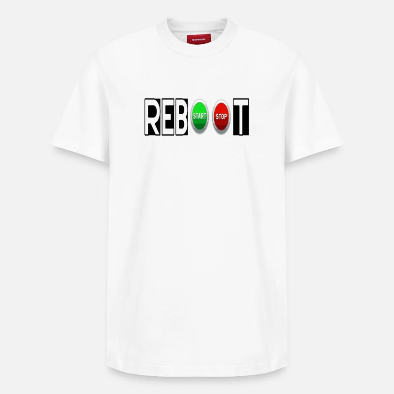 REBOOT - T-shirt unisexe décontracté en coton Supima – de SPREAD - blanc