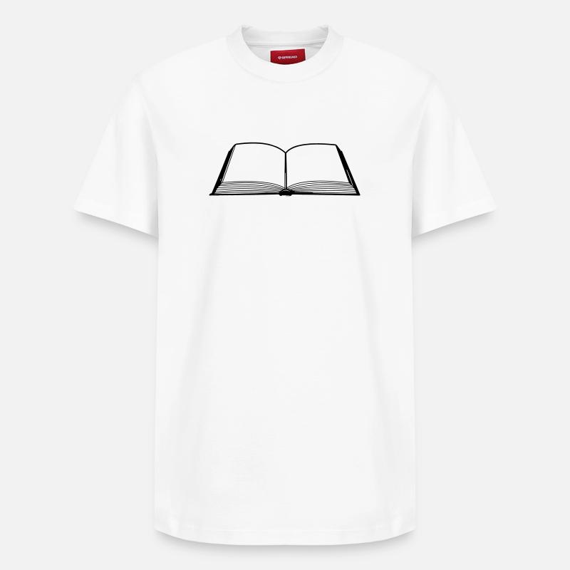 Buch leeren - Relaxed Unisex Supima Cotton T-Shirt – von SPREAD - Weiß