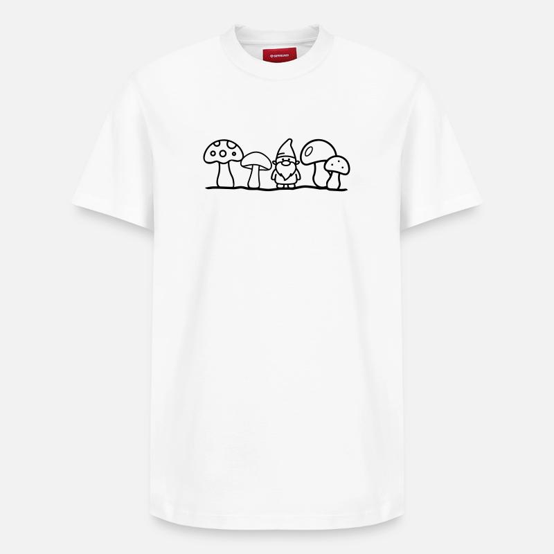 Nain aux champignons - T-shirt unisexe décontracté en coton Supima – de SPREAD - blanc