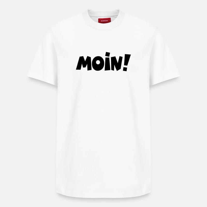 Moin! - Relaxed Unisex Supima Cotton T-Shirt – von SPREAD - Weiß