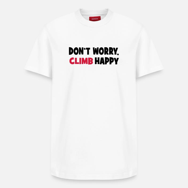 klettern - Relaxed Unisex Supima Cotton T-Shirt – von SPREAD - Weiß