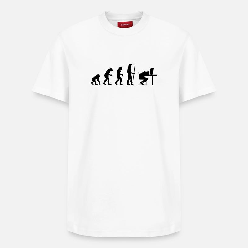 evolution_pc_4 - Relaxed Unisex Supima Cotton T-Shirt – by SPREAD - white