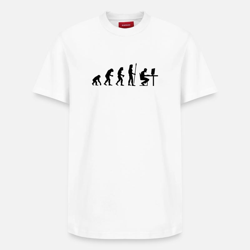 evolution_pc_gamer4 - Relaxed Unisex Supima Cotton T-Shirt – by SPREAD - white