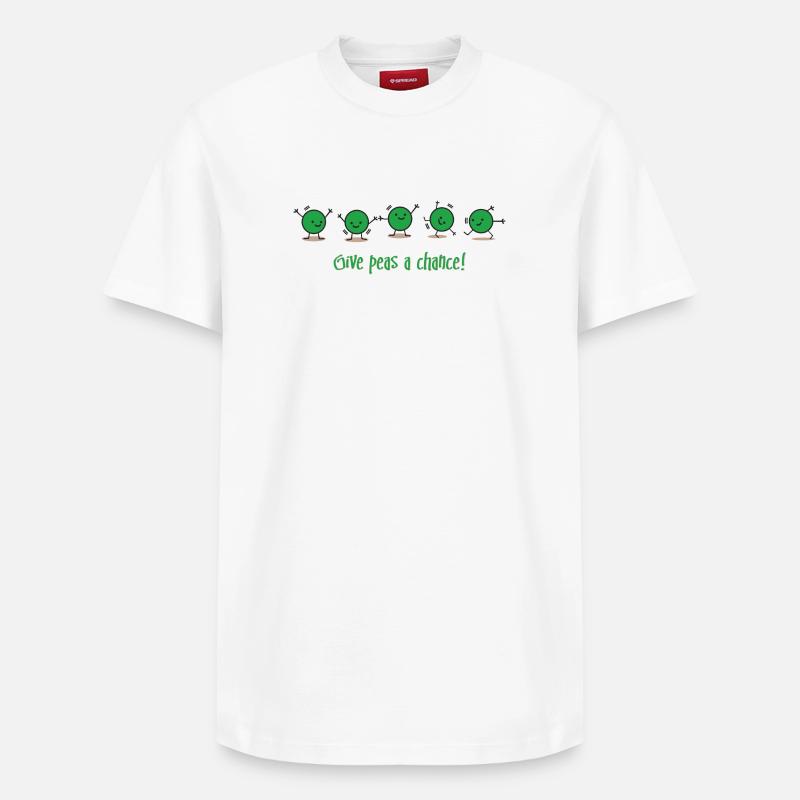 Give Peas a Chance! - T-shirt unisexe décontracté en coton Supima – de SPREAD - blanc