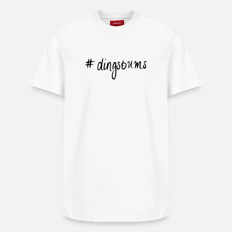 # dingsbums - Relaxed Unisex Supima Cotton T-Shirt – von SPREAD - Weiß