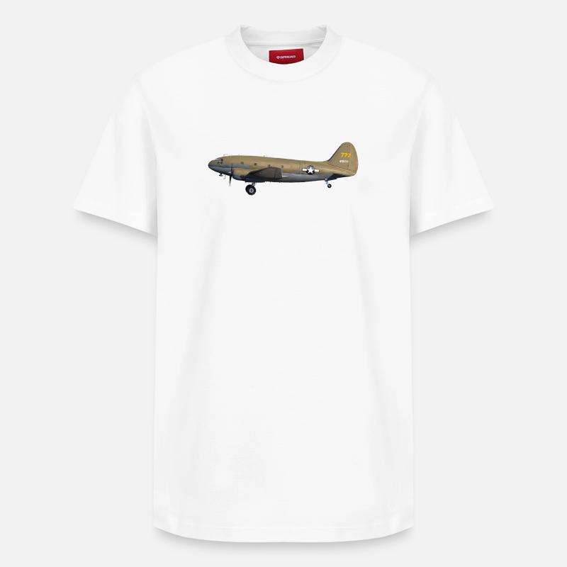 C-46 - T-shirt unisexe décontracté en coton Supima – de SPREAD - blanc