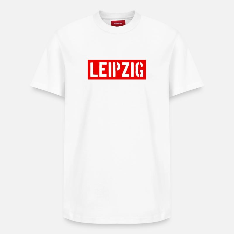 Leipzig - État libre de Saxe - T-shirt unisexe décontracté en coton Supima – de SPREAD - blanc