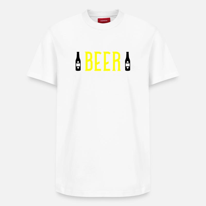 Bière - T-shirt unisexe décontracté en coton Supima – de SPREAD - blanc