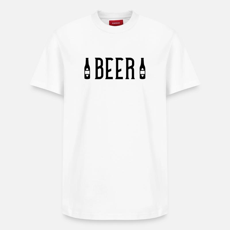 Bouteille de bière - T-shirt unisexe décontracté en coton Supima – de SPREAD - blanc