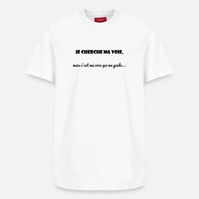 CITATION. MESSAGE. HUMOUR. CITATIONS DRÔLES - T-shirt unisexe décontracté en coton Supima – de SPREAD - blanc
