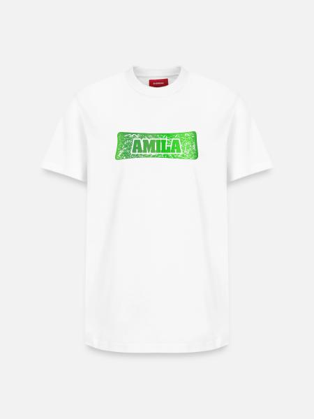 Frau Amila - Relaxed Unisex Supima Cotton T-Shirt – von SPREAD - Weiß