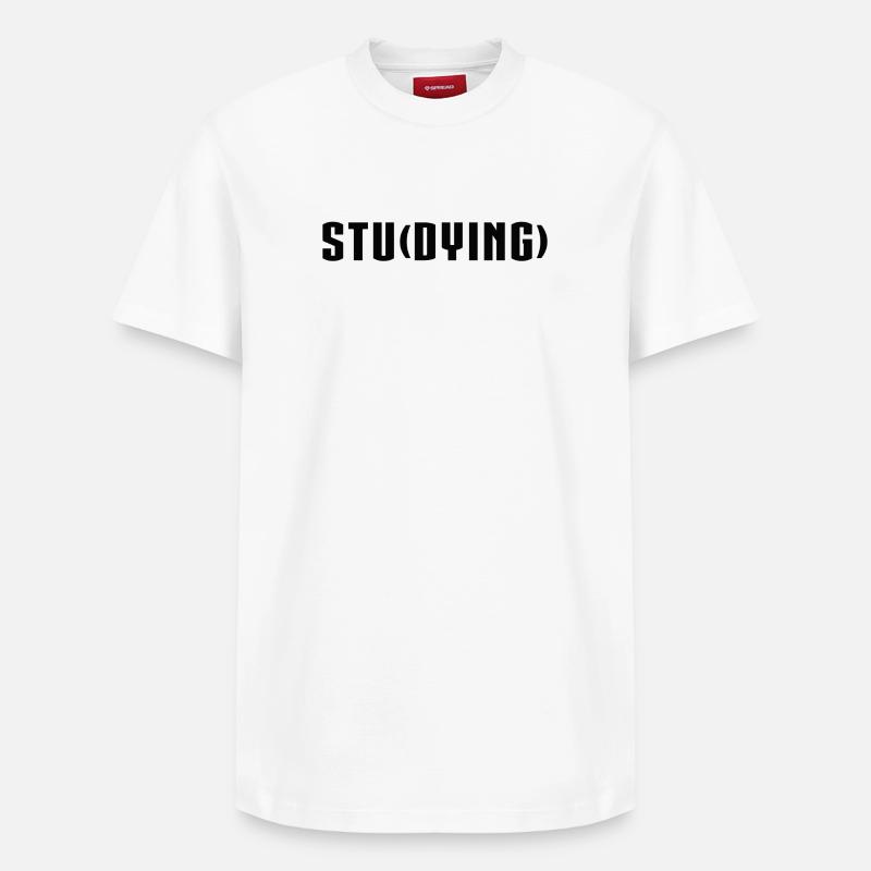 Étudier la mort - T-shirt unisexe décontracté en coton Supima – de SPREAD - blanc