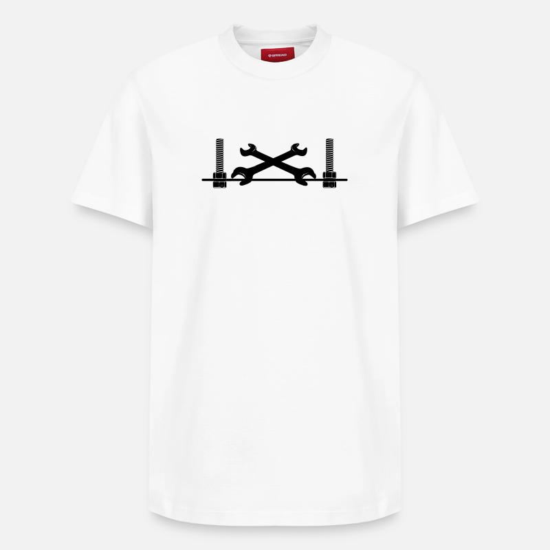 Logo du mécanicien - T-shirt unisexe décontracté en coton Supima – de SPREAD - blanc